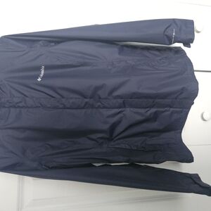 Columbia Blue Raincoat Lightweight Waterproof Sz Medium